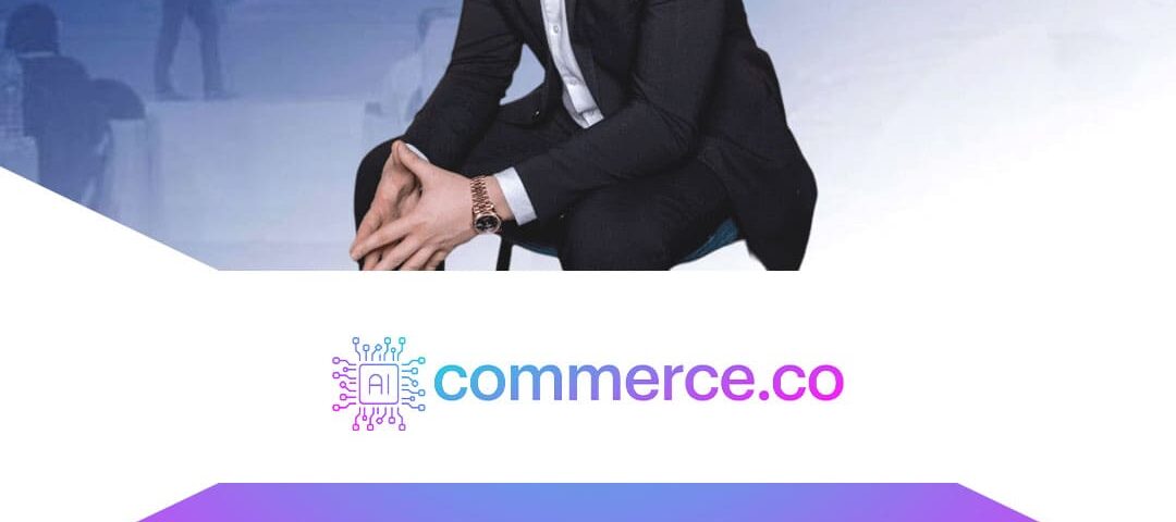 Graphic mentioning AIcommerce's Facebook Ads solution, coaching, and support for building income.