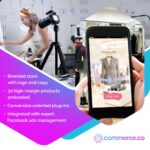 Comprehensive marketing visual for AIcommerce, featuring images and key features of the mentorship program.