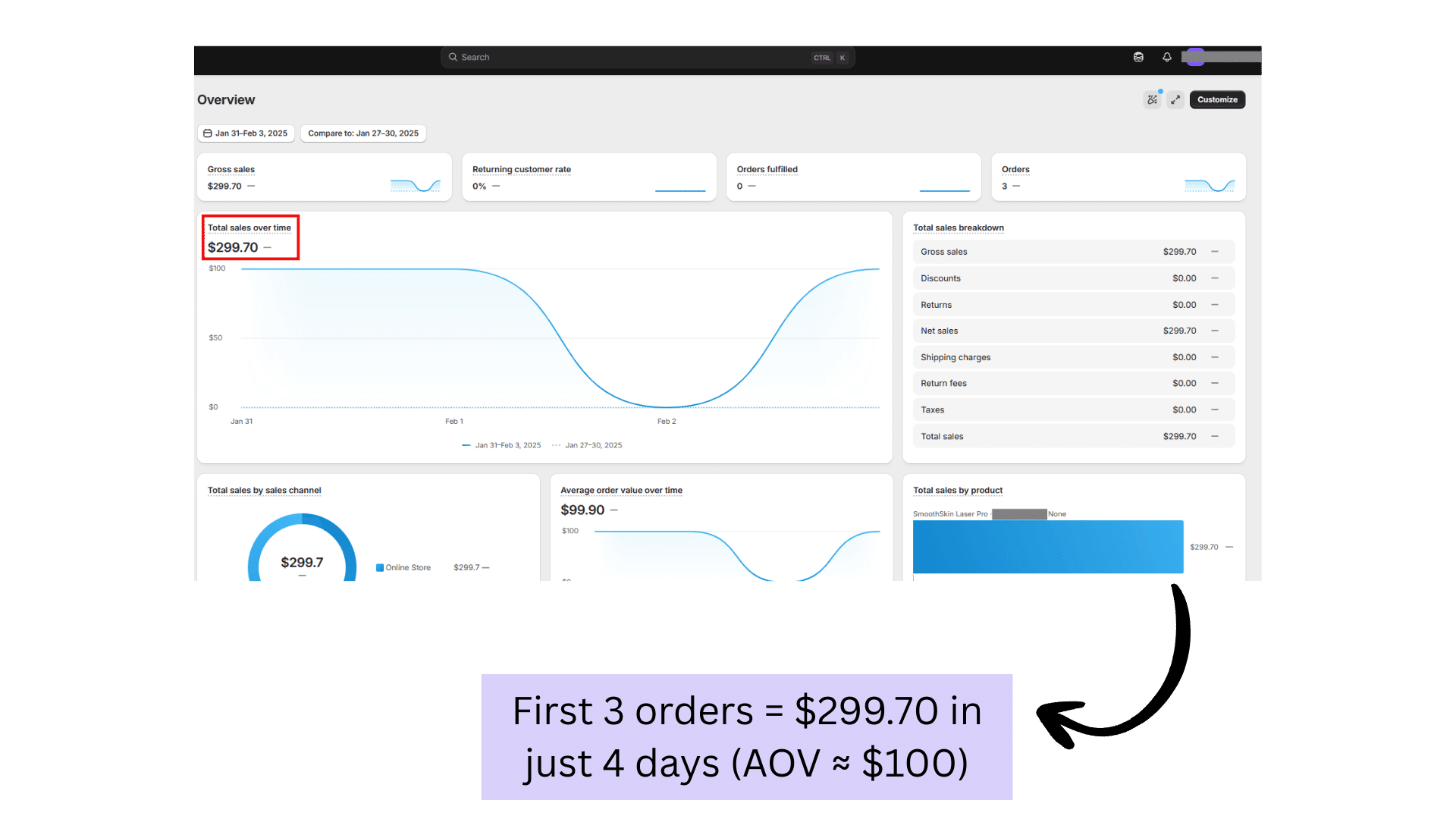 Client testimonial screenshot