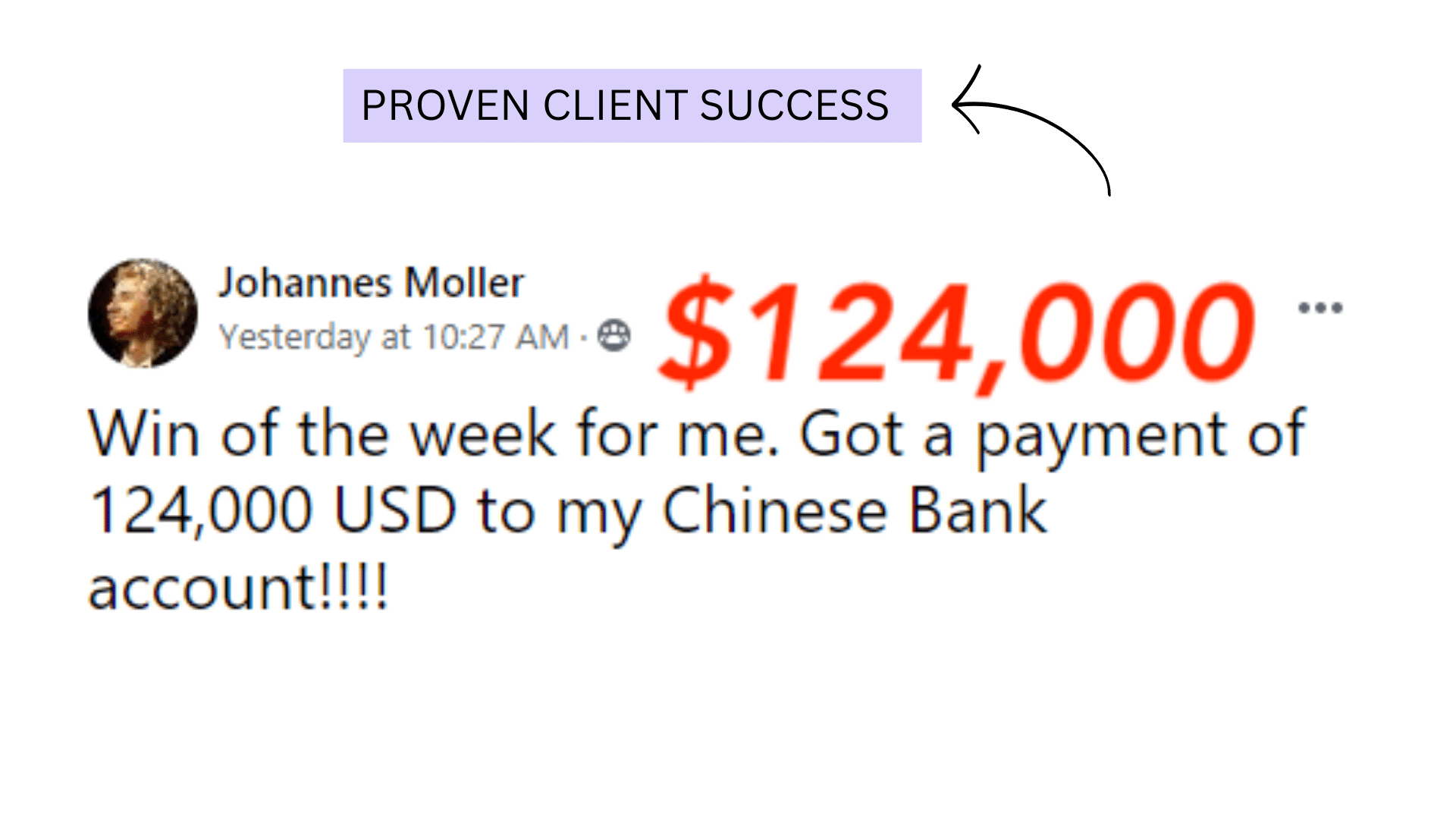 Client testimonial screenshot
