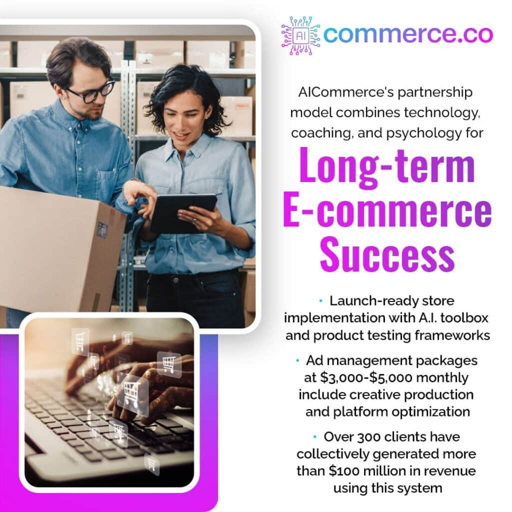 E-commerce success through AI and coaching.